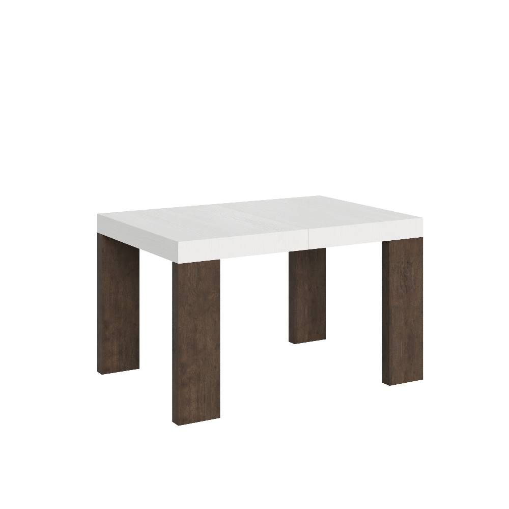 Itamoby Tavolo Roxell Mix Allungabile Piano Bianco Frassino Gambe Noce 90×130 Allungato 390