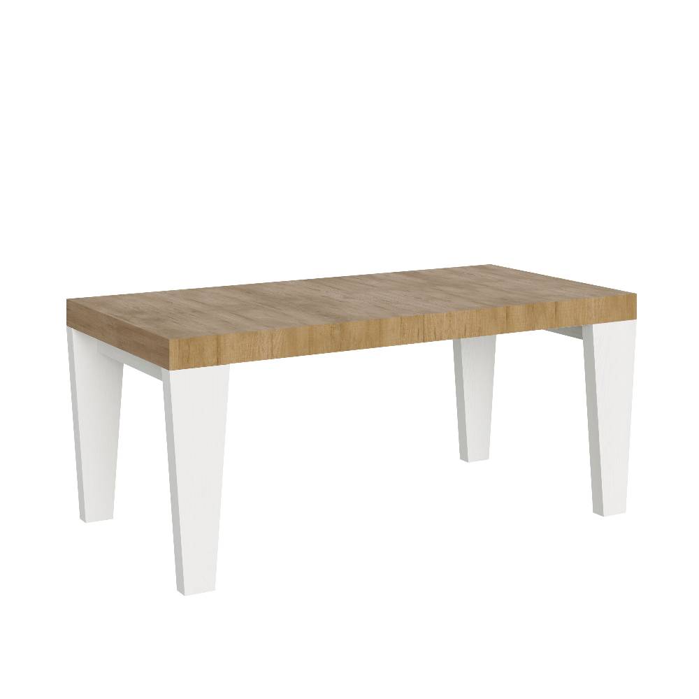 Itamoby Tavolo Spimbo Mix Allungabile Piano Quercia Natura Gambe Bianco Frassino 90×180 Allungato 440