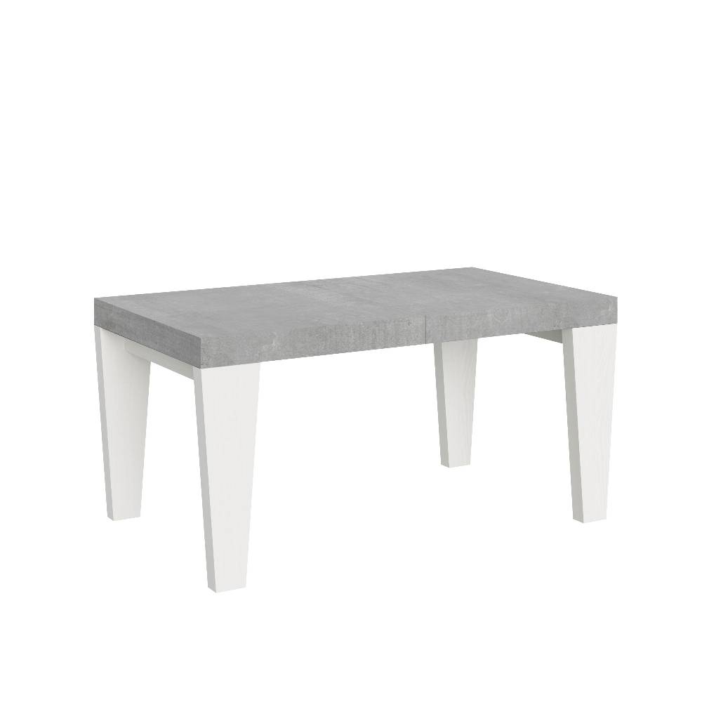 Itamoby Tavolo Spimbo Mix Allungabile Piano Cemento Gambe Bianco Frassino 90×160 Allungato 420 Saldi