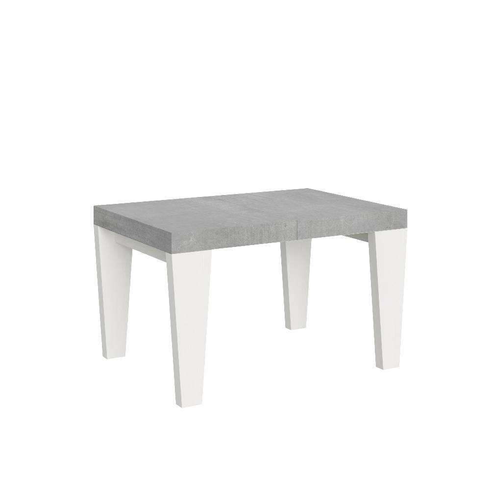 Itamoby Tavolo Spimbo Mix Allungabile Piano Cemento Gambe Bianco Frassino 90×130 Allungato 234