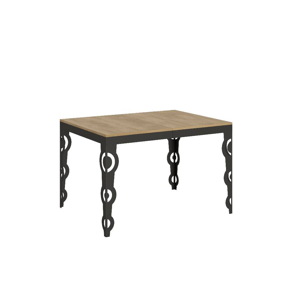 Itamoby Tavolo Karamay Evolution piano Quercia Natura 90×120 Allungato 224 telaio Antracite