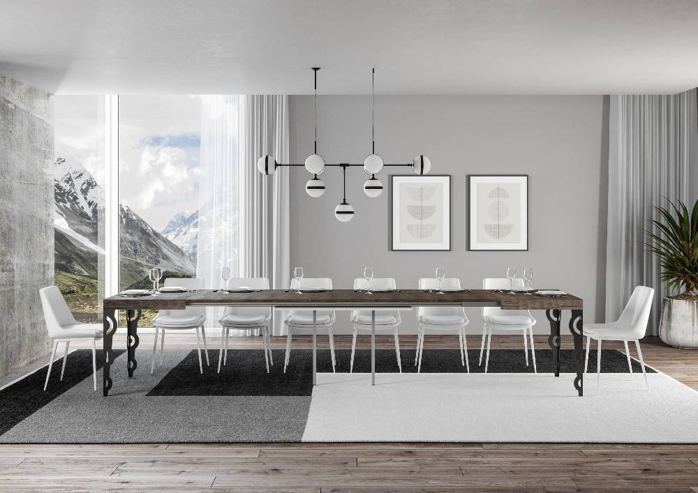 Itamoby Tavolo Karamay Allungabile piano Noce 90×180 Allungato 440 telaio Antracite Shopping online