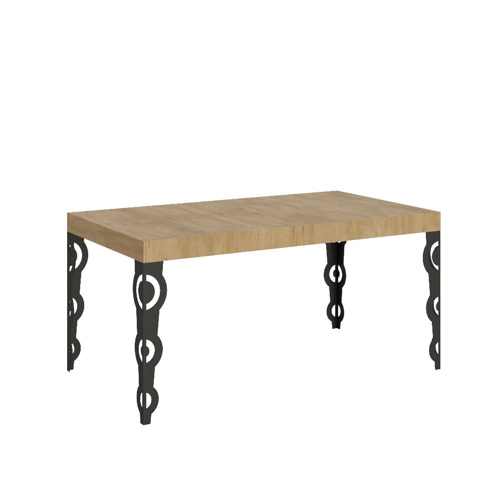 Itamoby Tavolo Karamay Allungabile piano Quercia Natura 90×160 Allungato 420 telaio Antracite
