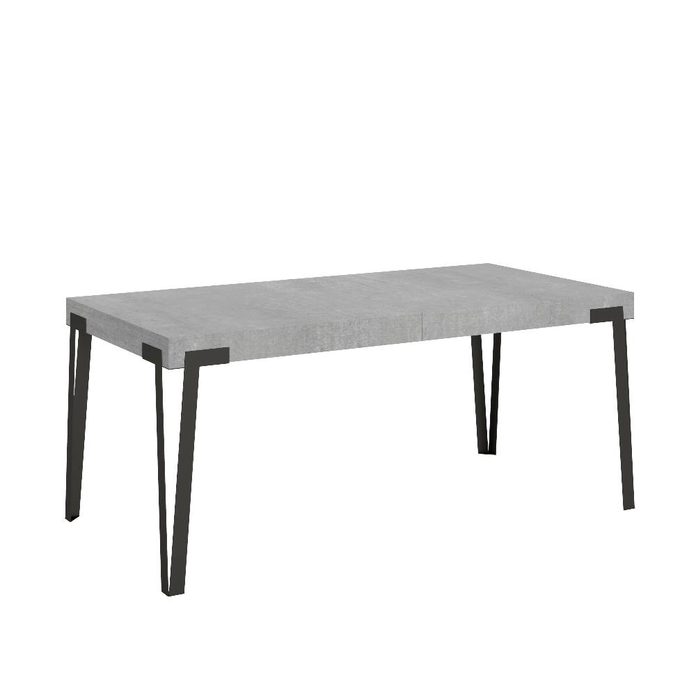 Itamoby Tavolo Rio Allungabile piano Cemento 90×180 Allungato 284 telaio Antracite