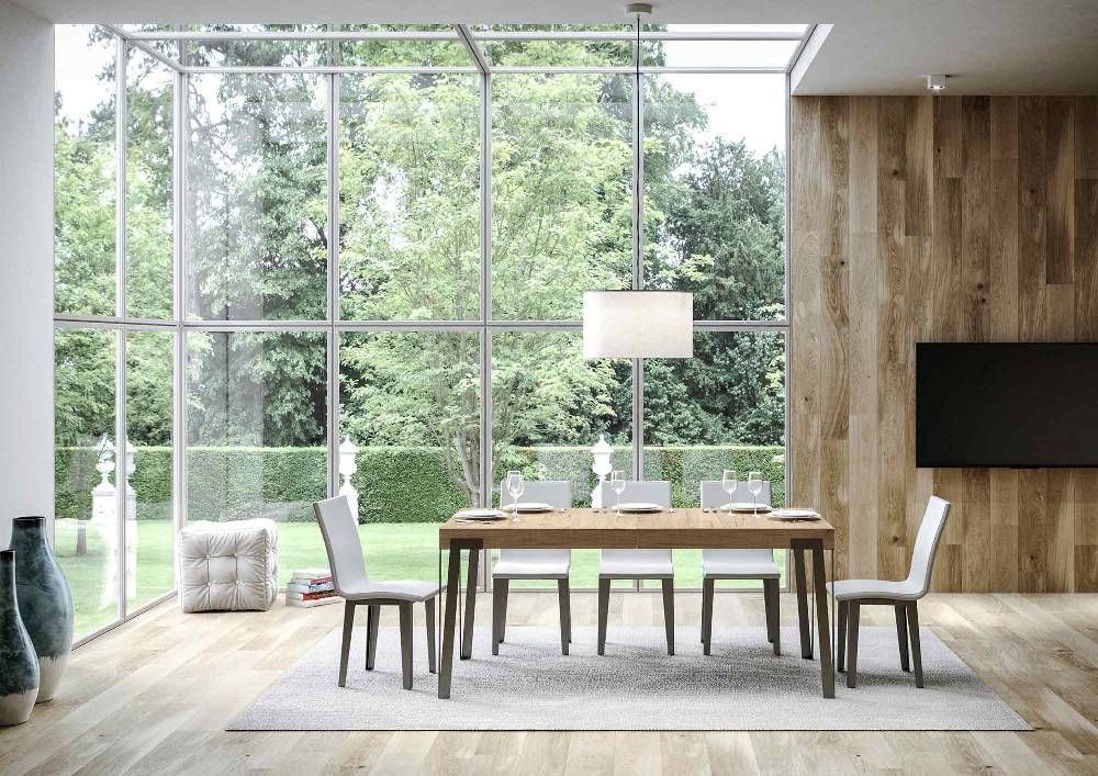 Itamoby Tavolo Rio Allungabile piano Quercia Natura 90×180 Allungato 284 telaio Antracite Super Saving Price