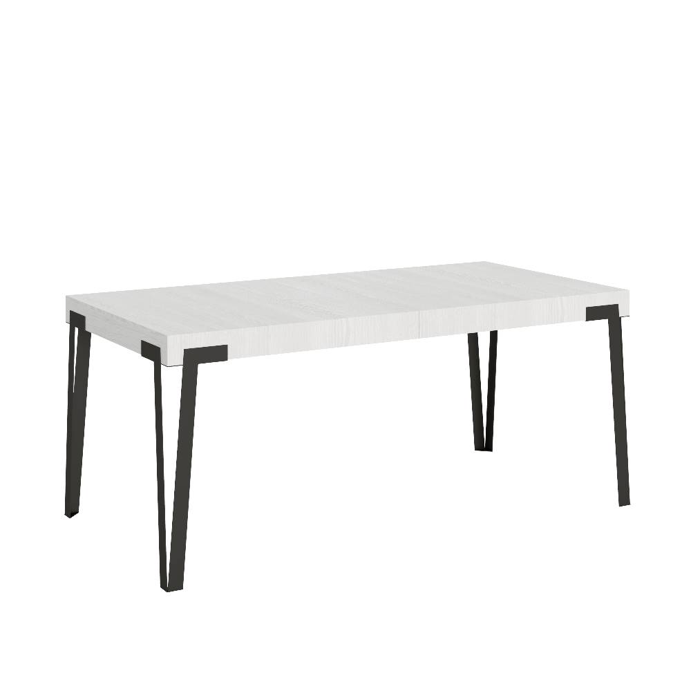 Itamoby Tavolo Rio Allungabile piano Bianco Frassino 90×180 Allungato 284 telaio Antracite