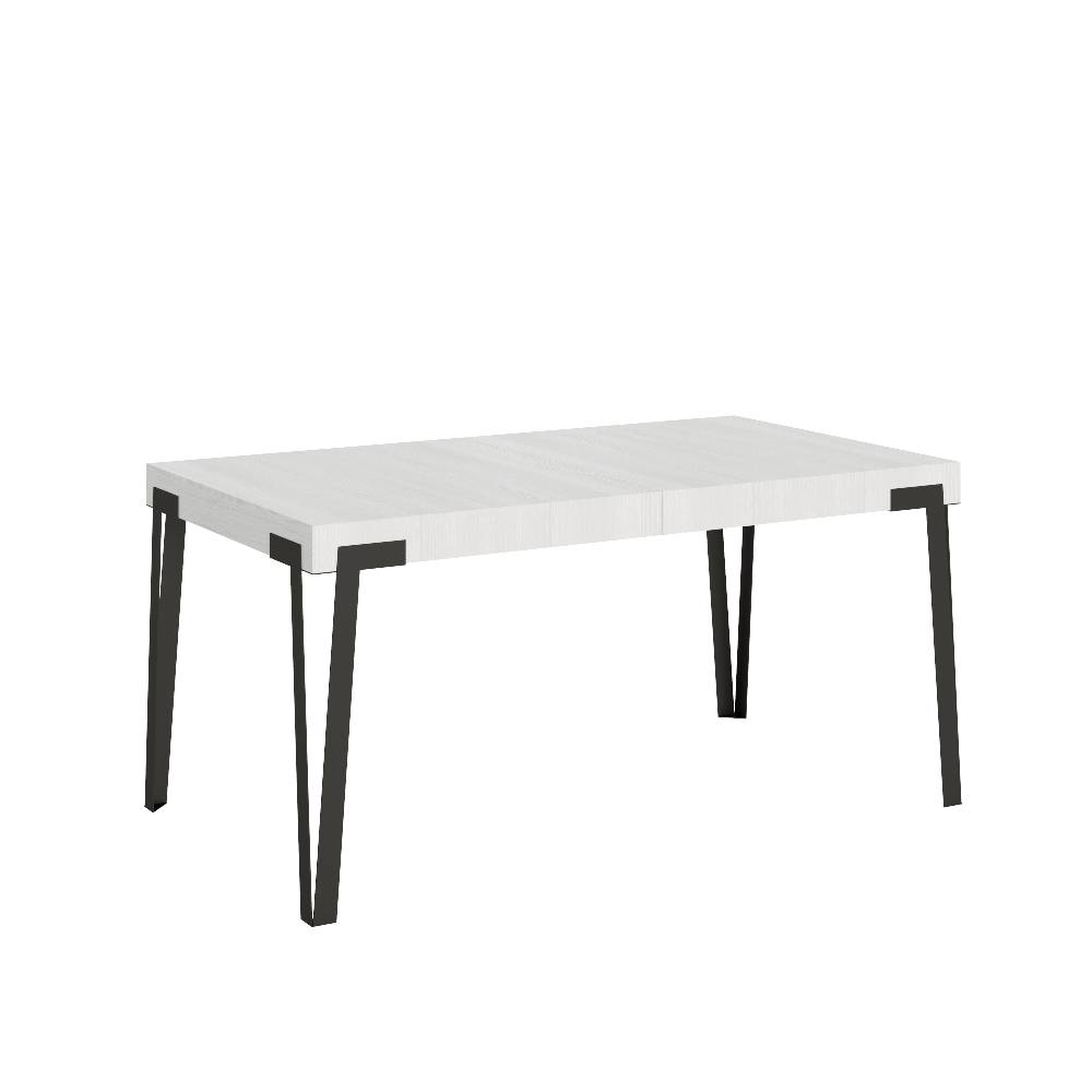 Itamoby Tavolo Rio Allungabile piano Bianco Frassino 90×160 Allungato 264 telaio Antracite ACQUISTA ORA