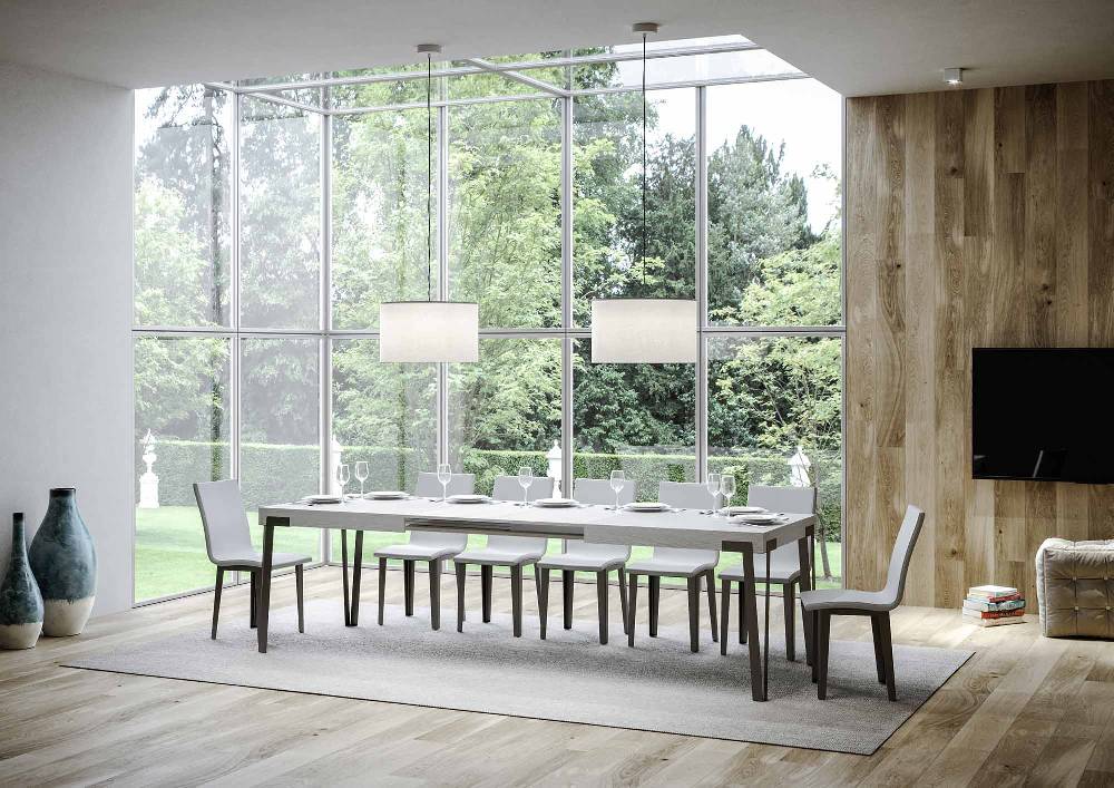 Itamoby Tavolo Rio Allungabile piano Bianco Frassino 90×160 Allungato 264 telaio Antracite ACQUISTA ORA