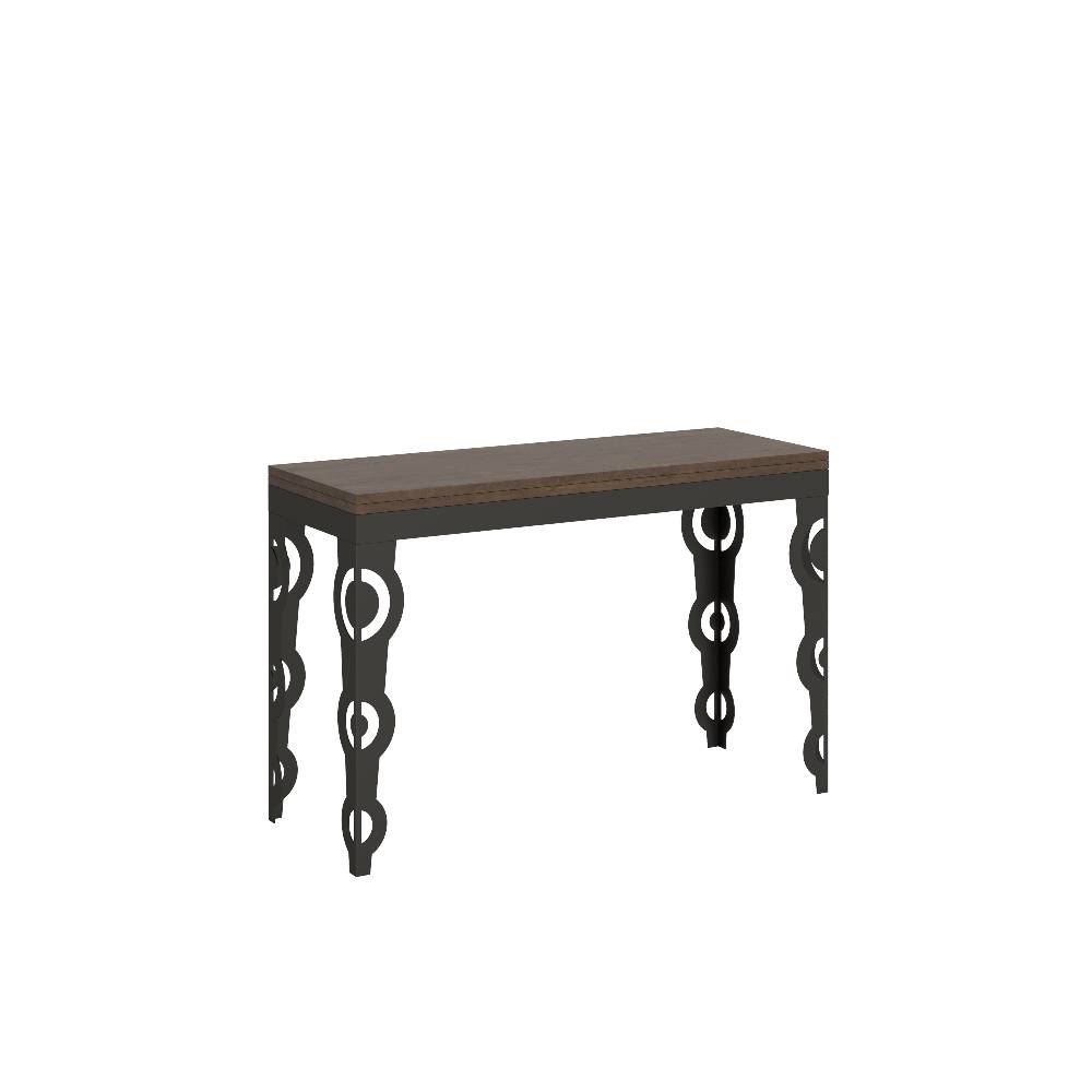 Itamoby Tavolo Karamay Double Noce 120×45 aperto/Allungato 120×90/200×90 gambe/telaio Antracite Offerta speciale della fabbrica