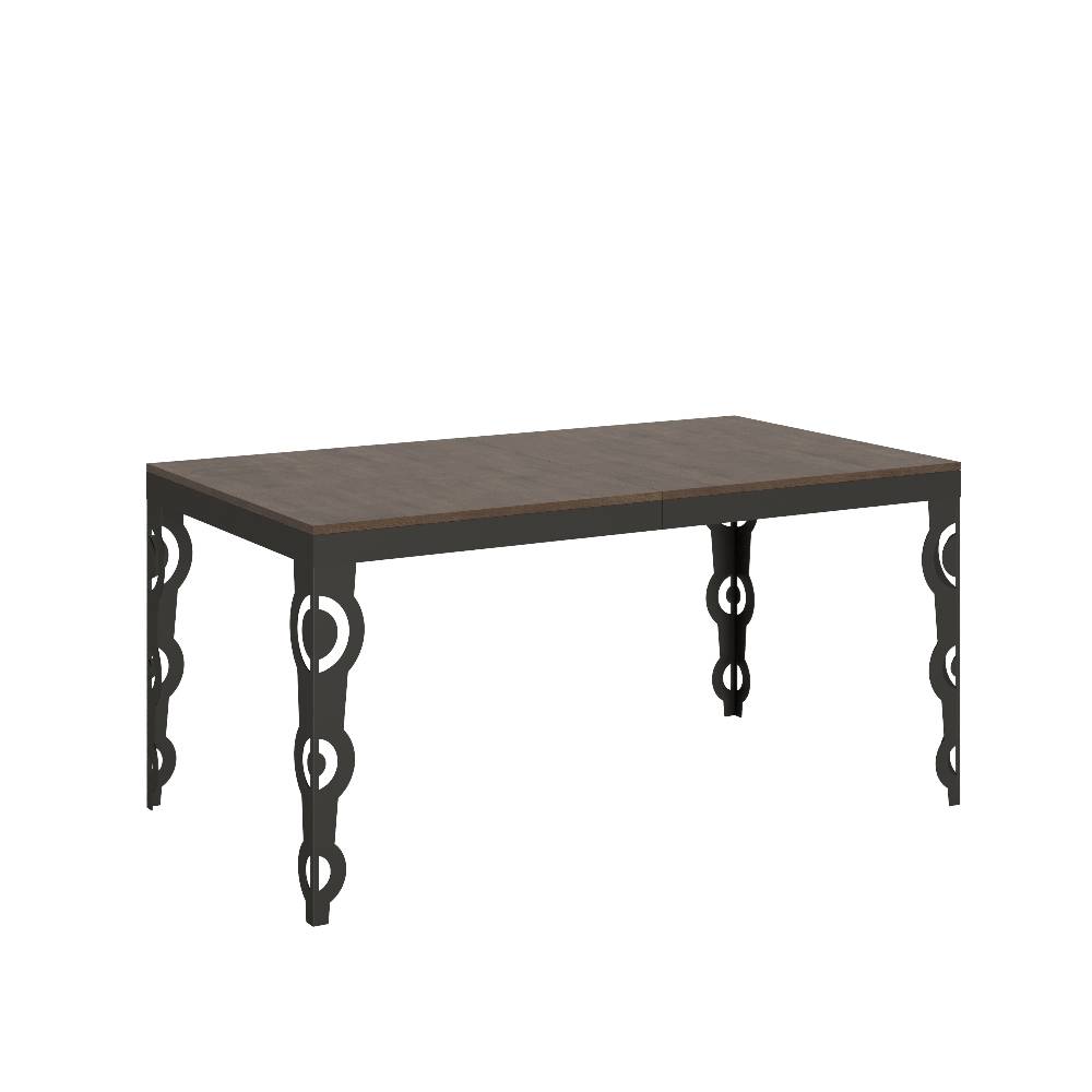 Itamoby Tavolo Karamay Evolution piano Noce 90×160 Allungato 420 telaio Antracite