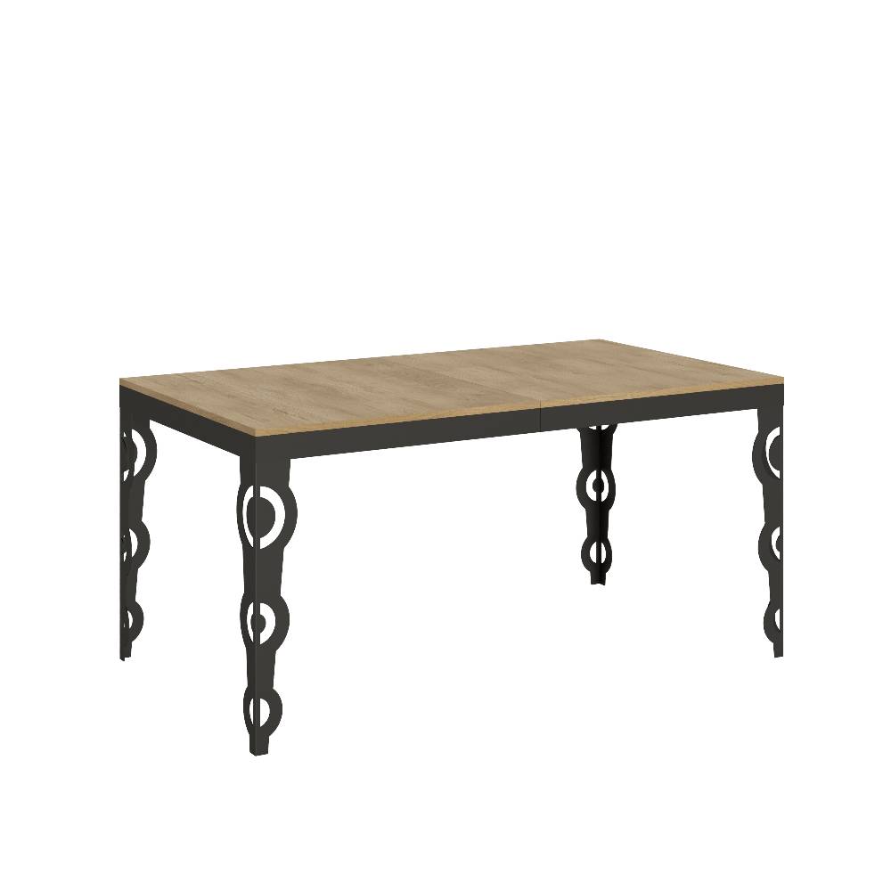 Itamoby Tavolo Karamay Evolution piano Quercia Natura 90×160 Allungato 420 telaio Antracite