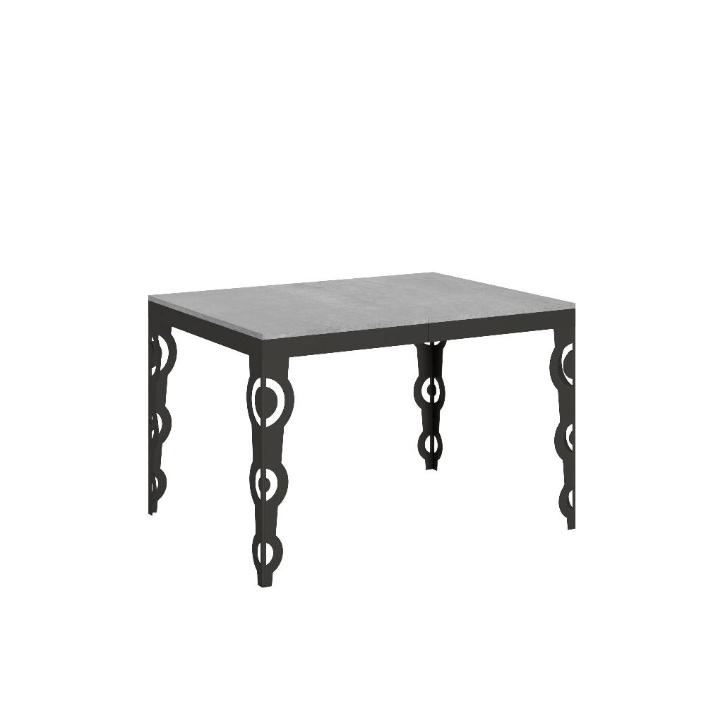 Itamoby Tavolo Karamay Evolution piano Cemento 90×120 Allungato 380 telaio Antracite Nuovo
