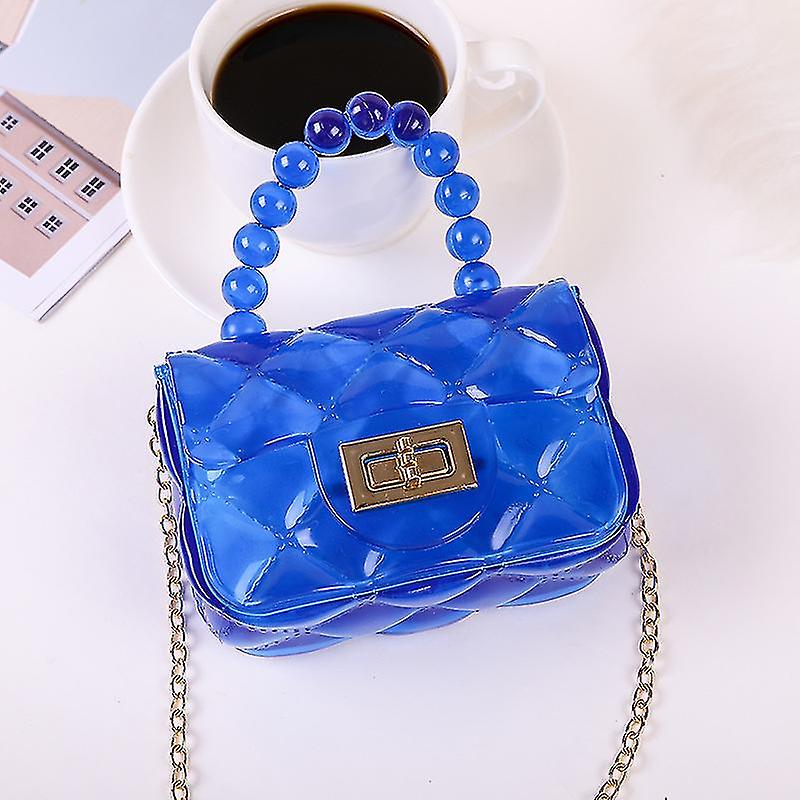 Borsa in gelatina per donna borsa perla diagonale portatile borsa a tracolla a catena Shopping Online