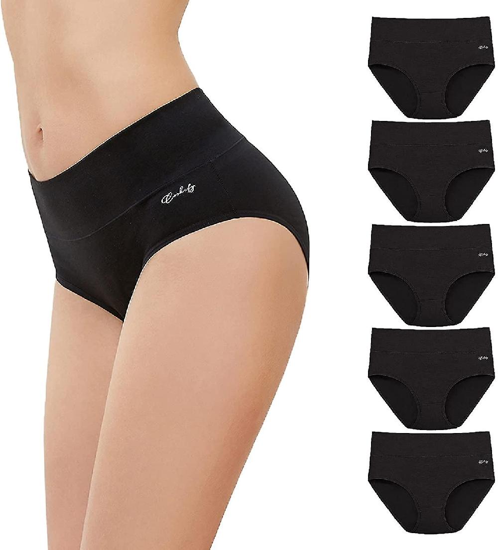 Women's Underwear Pack Of 5 Stretch Cotton High Waist Briefs Nuova