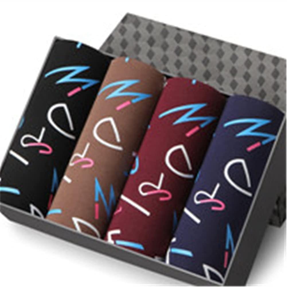 4 Pieces Men's Underwear Boxers Shorts Thin Panties (Color : 03 Size : XXL(58 68KG)) Acquista Ora