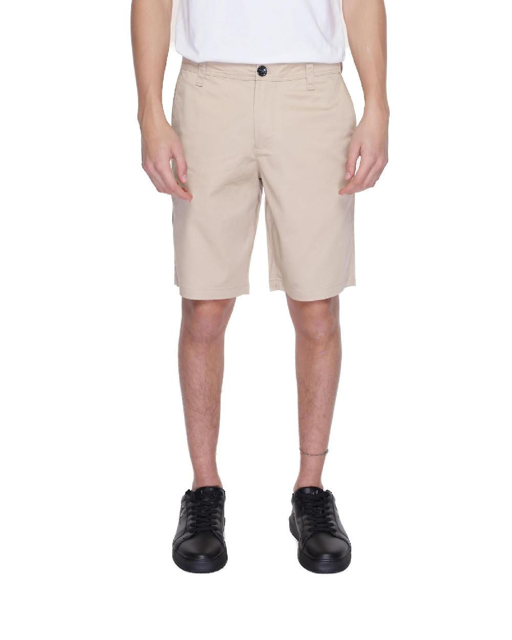 Armani Exchange Stretch Woven Short Beige In Saldo