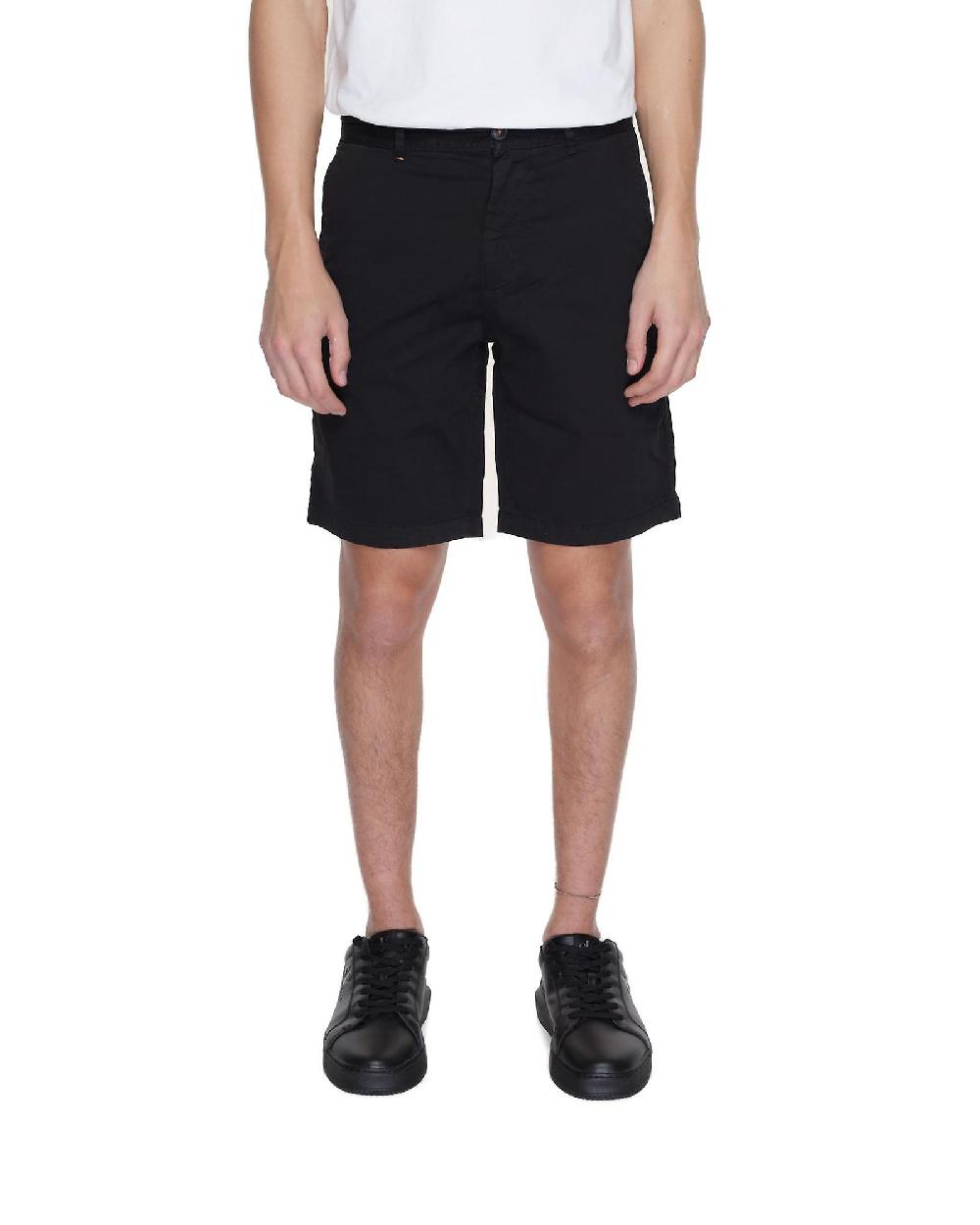 Boss Pantaloncini neri in cotone da uomo 2025