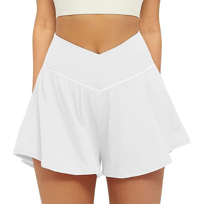 Crossover Athletic Shorts for Women 2 in 1 Flowy Running Shorts Nuovo