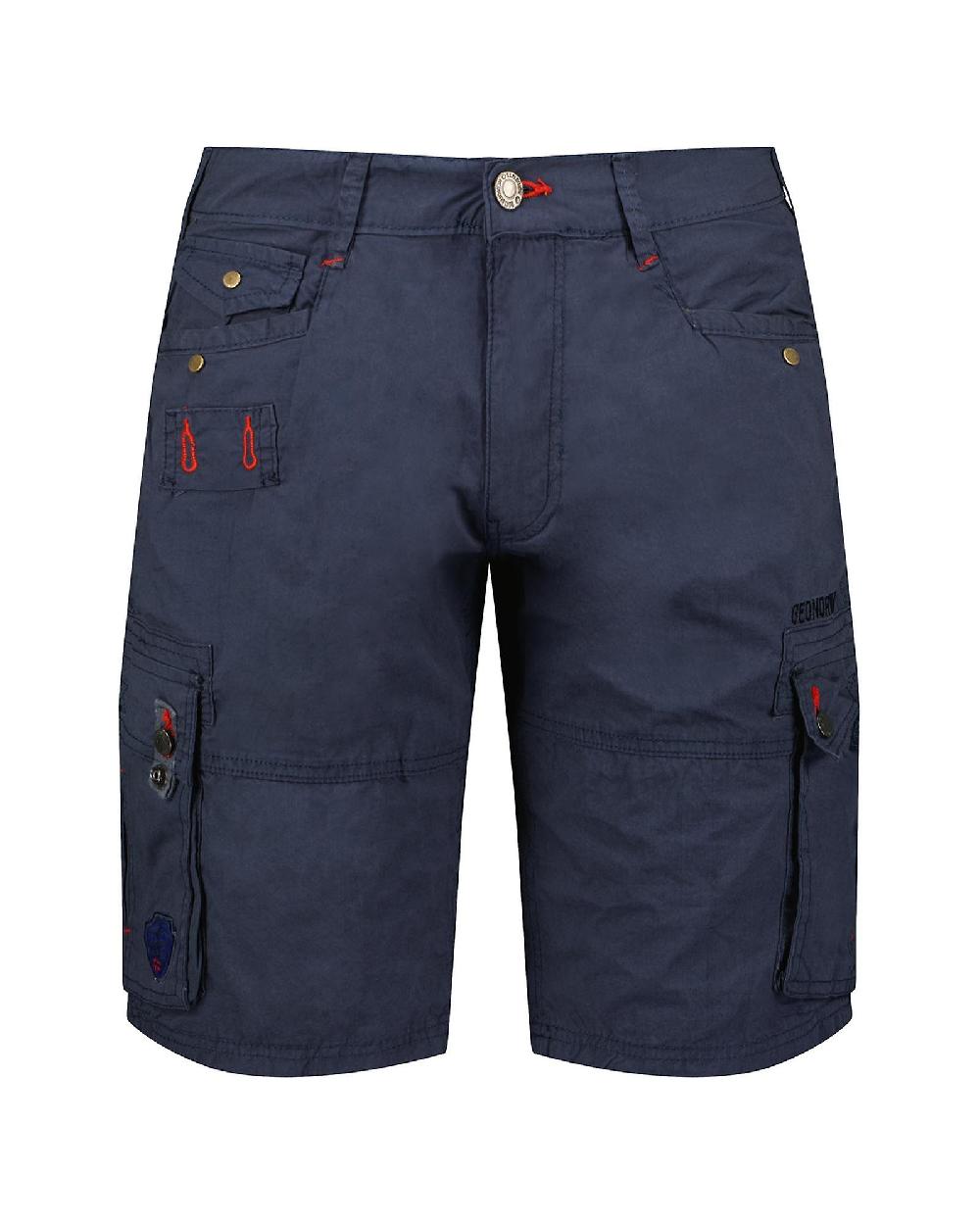 Geographical Norway Men's Navy Cargo Shorts Vendita