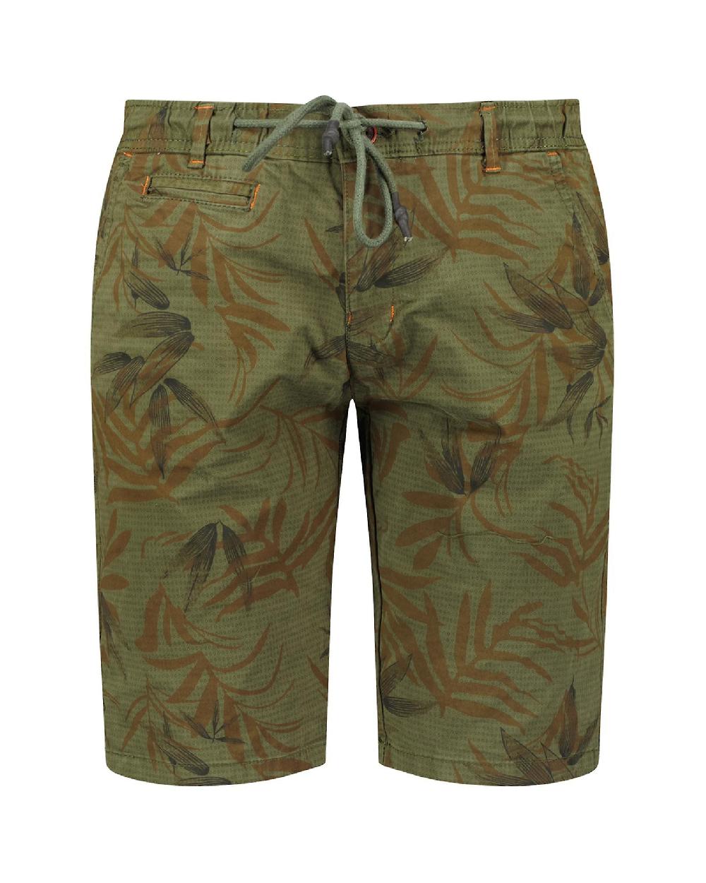 Geographical Norway Jungle Mens Green Casual Shorts Promozione