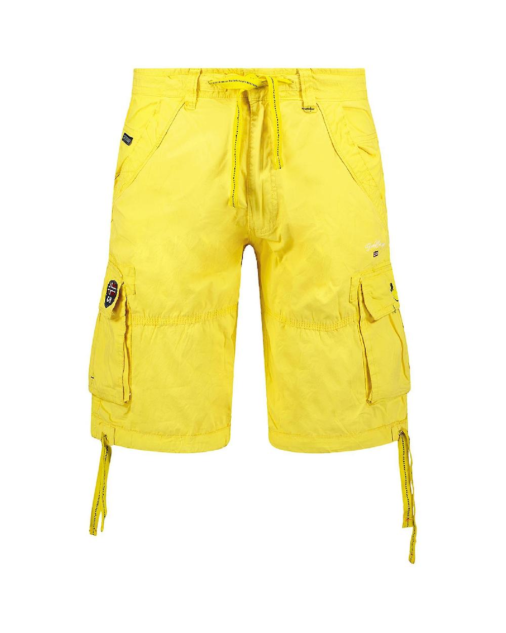 Geographical Norway Oslo Cargo Shorts for Men - Yellow Spedizione Gratuita