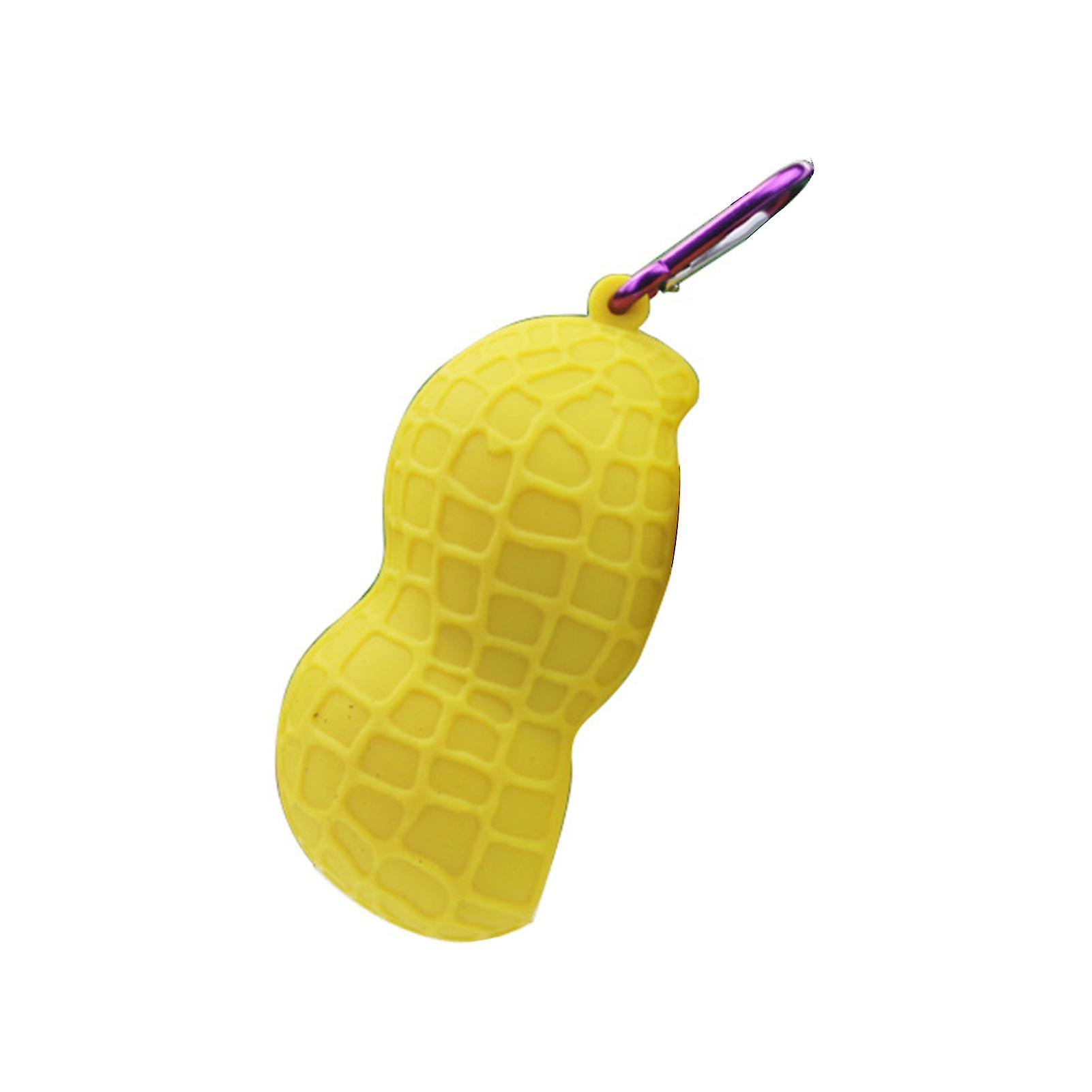 Double Ball Sleeve Easy To Clean With Hook Unique Design Soft Texture Safety Storage Golf Ball Simple Peanut Shells Golf Ball Cover For Training Sottocosto