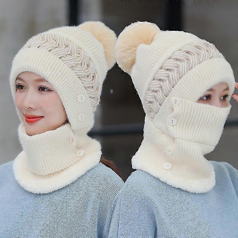 Cappello invernale per le donne sciarpa invernale berretto slouchy snow knit skull cap per ragazze Nuovo
