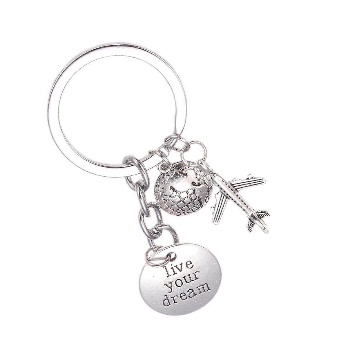 Exquisite Pilot Keychain Decorative Airplane Dream Keyring Key Chain Pendant for Women Men Kids Spedizione Gratuita