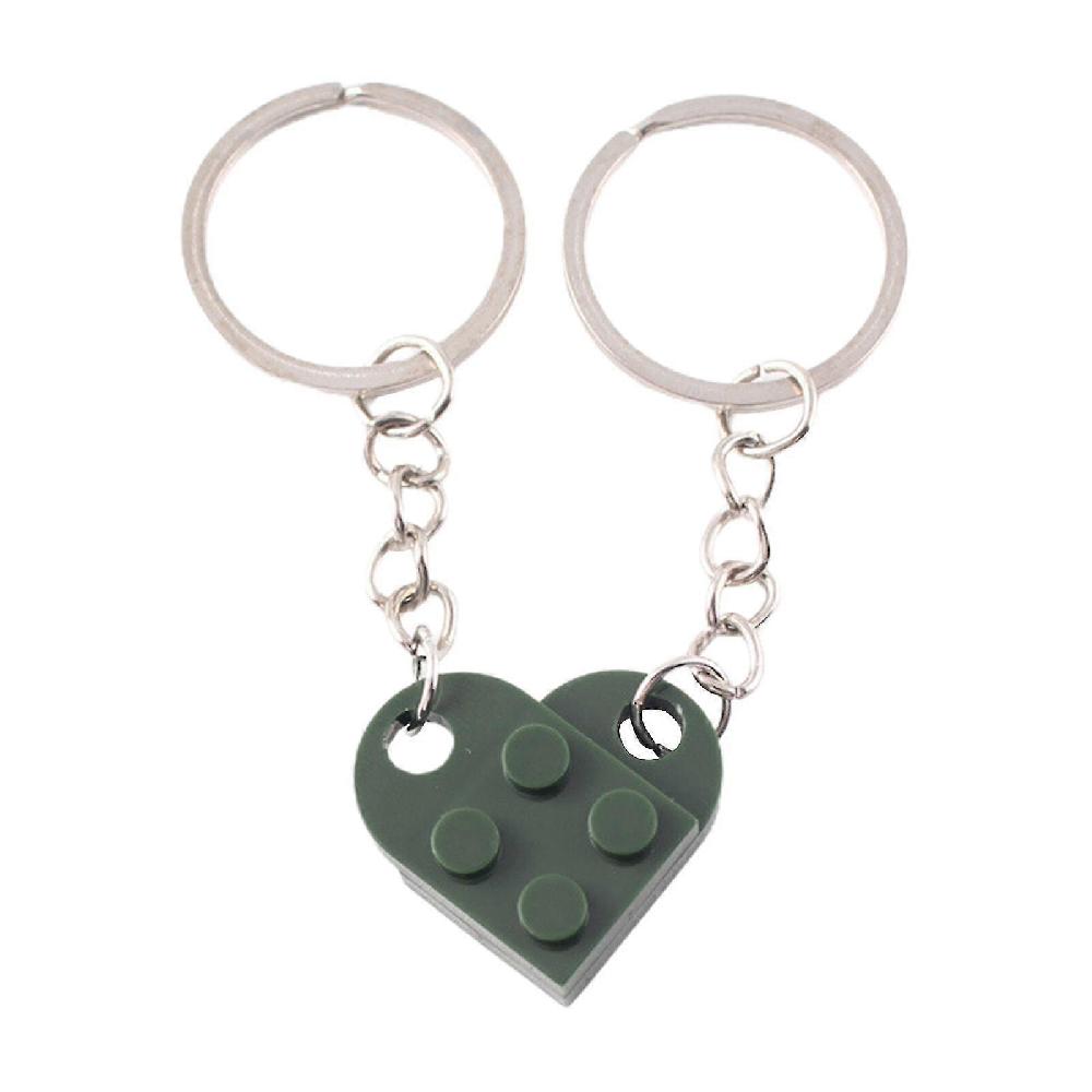 Set di portachiavi a cuore per coppie portachiavi a cuore in mattoni per San Valentino 100% nuovo Soddisfazione Garantita