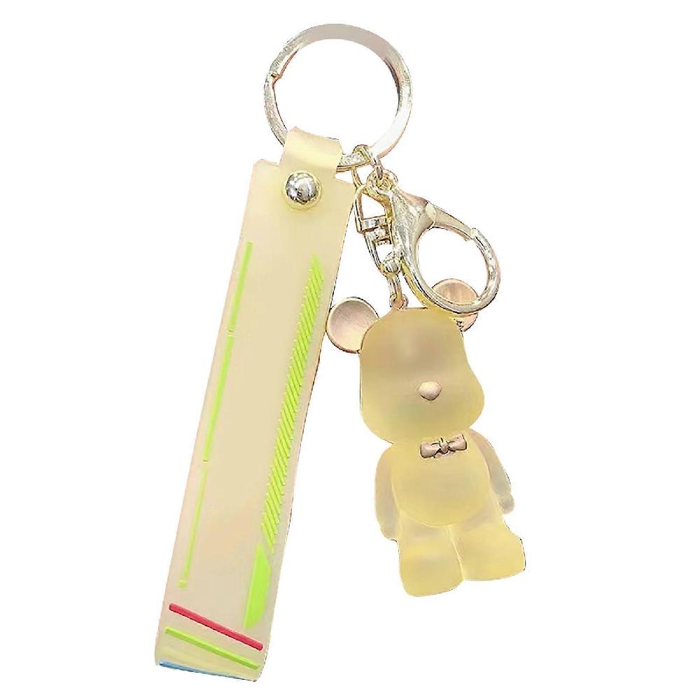 Cute Bear Keychain Backpack Bag Pendant Car Keyring for Handbag Decoration Kids Birthday Gift Yellow Negozi Online
