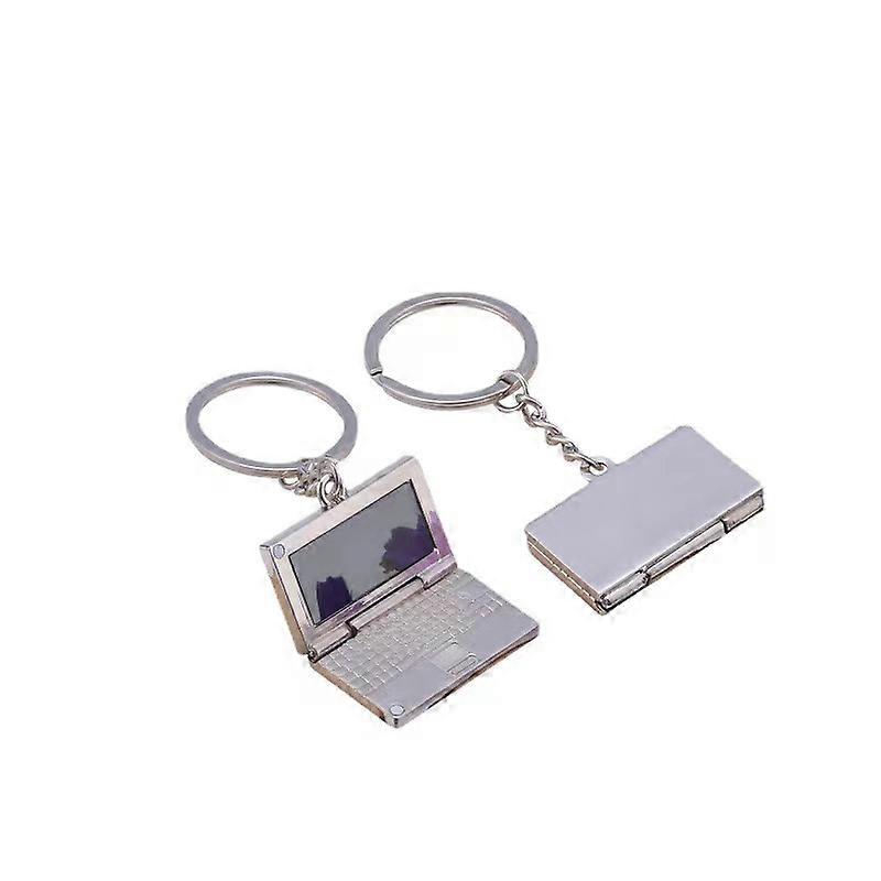 Keychain Simulation Computer Laptop Pendants DIY Women Men Car Keychain Keyring Holder Keyring Souvenir Jewelry Gift Consegna Veloce