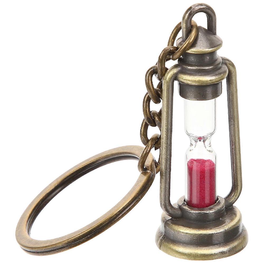 5pcs Hourglass Key Chains Vintage Sand Timer Key Chains Creative Keychain Decor Presa
