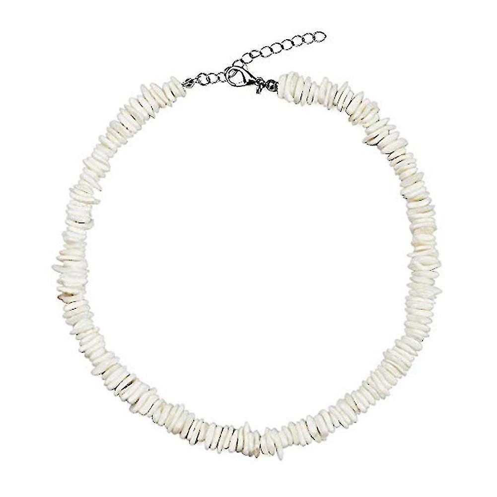 Shell Choker Collana regolabile Bianco Clam Chips Seashell Hawaiian Summer Beach Jewelry
