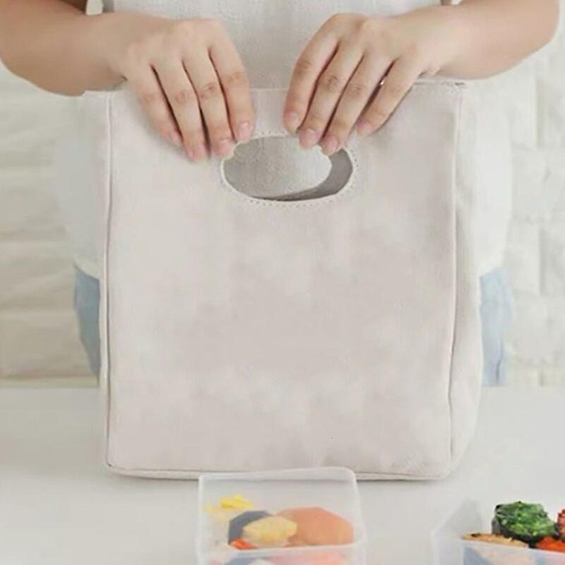 Casual Portable Lunch Bags Insulation Luncheon Canvas Eco Tote Picnic Handbag Reusable Food Bag Kids Women and Men Sundries Bag Lunch Boxes & Totes Pezzi Unici