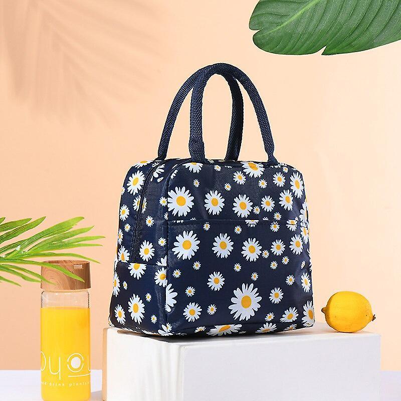 Fresh Daisy Pattern Lunch Box Bag Nylon Portable Zipper Waterproof Lunch Bag Thermal Insulated Fresh Cooler Bags Food Picnic Bag Lunch Boxes & Totes Acquista Ora