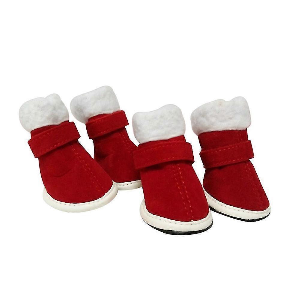 Pet Cat Dog Shoes Christmas Shoes Warm Velvet Red Shoes Fashion Fino Al -60%