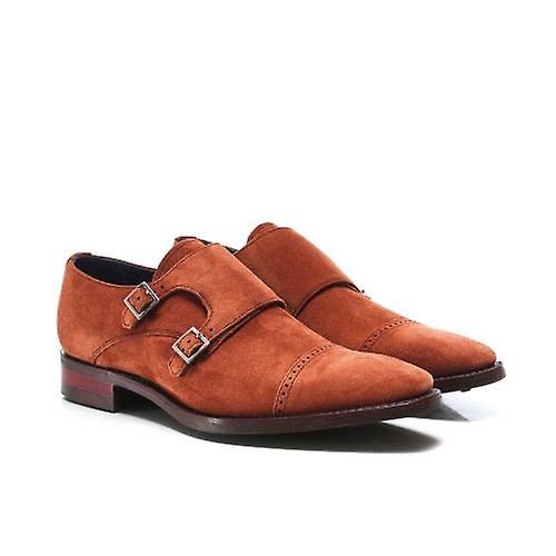Barker X Jules B Suede Lancaster Monk Shoes Convenienza