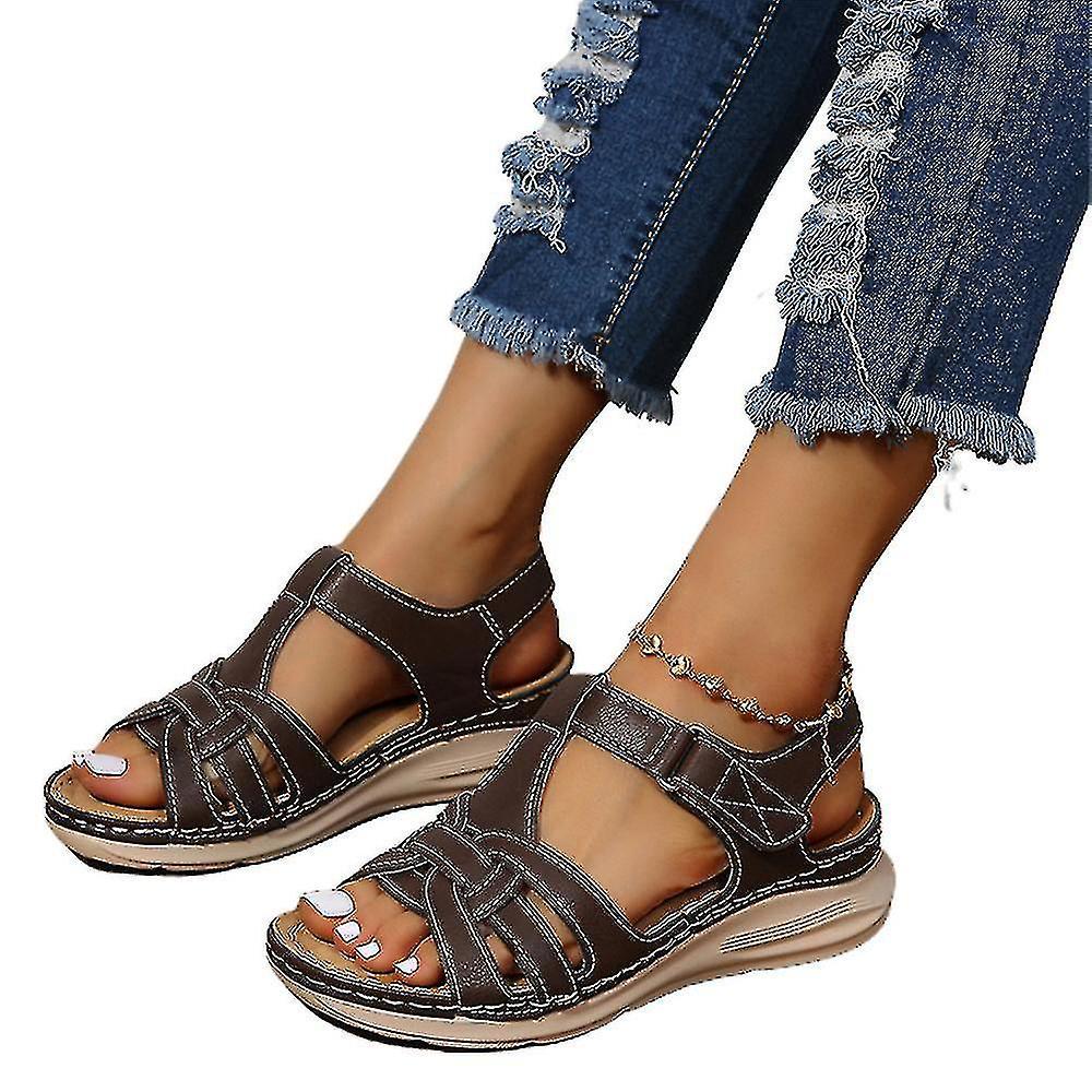 Women Summer Wedge Sandals Comfy Breathable Hollow Open Toe Shoes Size Hotsell