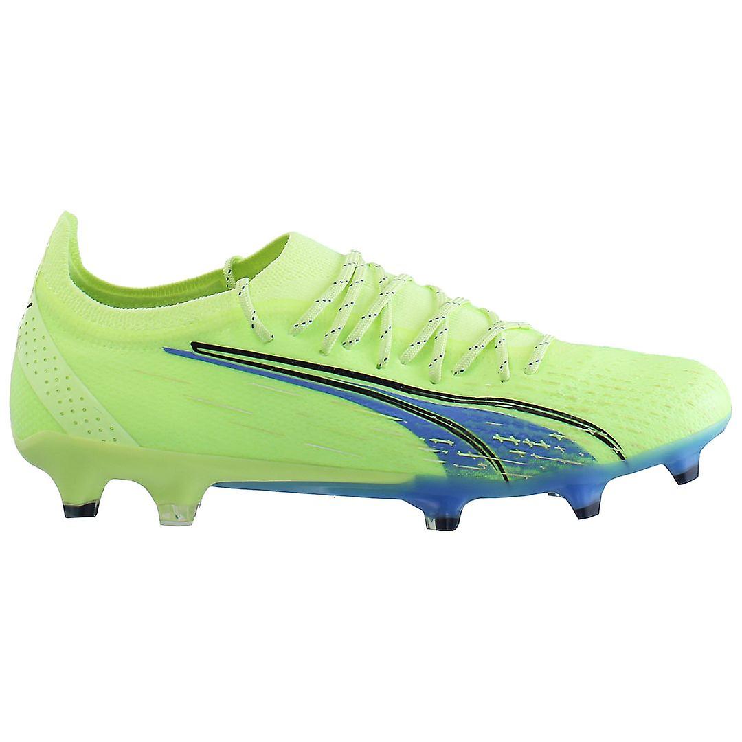Puma Ultra Ultimate FG/AG Lace-Up Verde Sintetico Scarpe da Calcio Uomo 106868 01