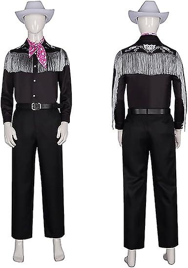 70s 80s Disco Outfits 2023 Movie Barb Costume Ken Cosplay Adult Sleeveless Camisole Camicia Pantaloni con cappello a cintura Qualità Garantita