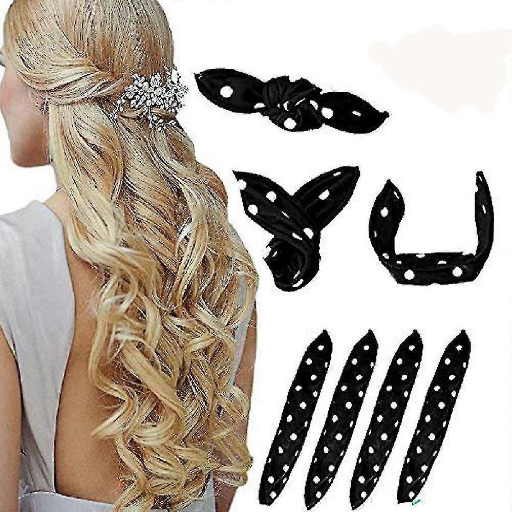 4 Pack Foam Hair Curlers Pillow Cloth Hair Rollers no Heat Sleeping Soft Sponge Rollers For Long Short Thick Thin Hair Spiral Curls Hair Styling Novità