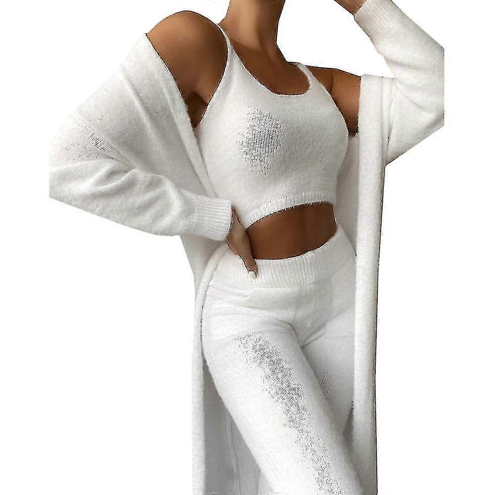 Lady Teddy Loungewear 3pcs Set Tracksuit Fleece Vest Pant Presa