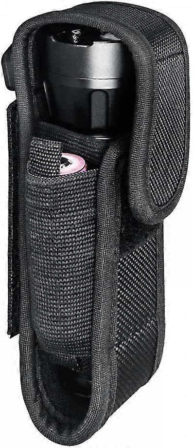 Flashlight Pouch Nylon Vertical Flashlight Belt Pouch for Tactical Military Police Security Belt Flashlight Holster