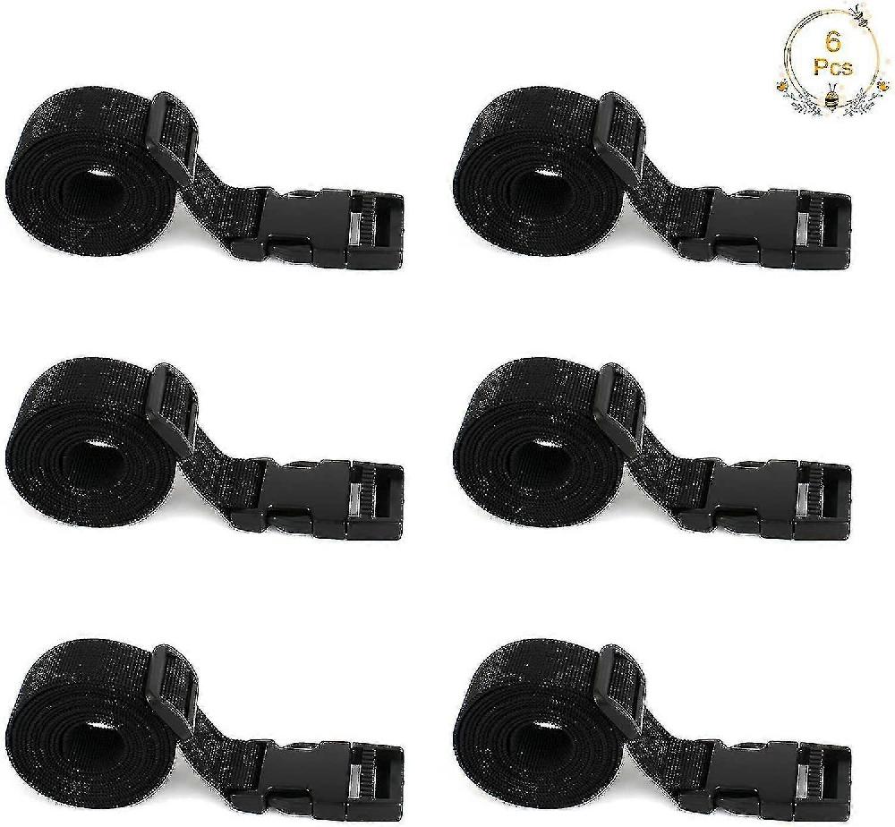6 Packs Nylon Luggage Straps Webbing Straps With Quick-release Buckles Prezzo Ridotto