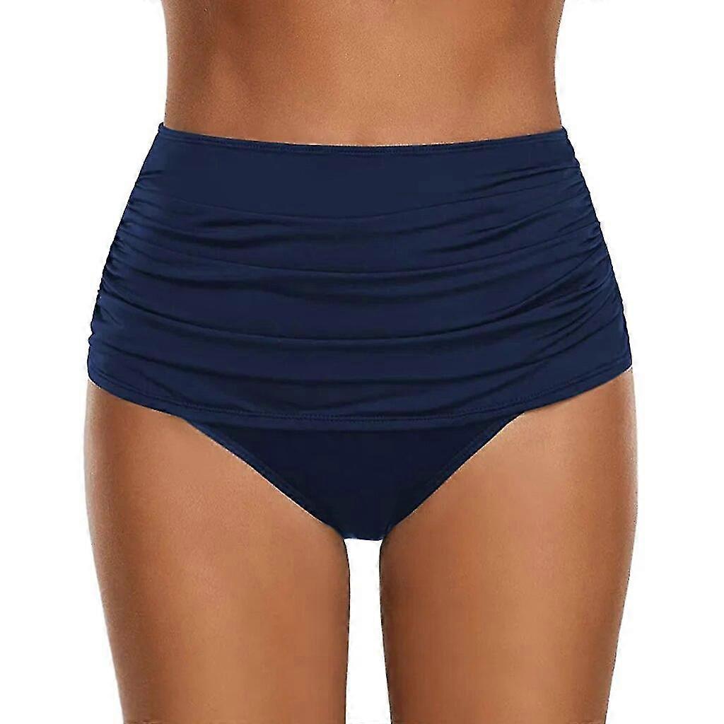 Slip costume da bagno Slip da bagno a vita alta da donna Bikini increspato Tankini Costume da bagno Taglia Pieghe Slip