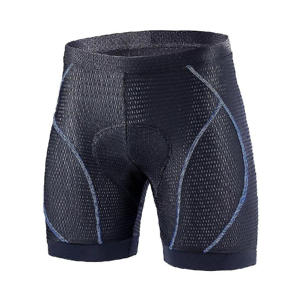 Men's Cycling Shorts 4d Padded Bike Bicycle Liner Shorts With Anti- Leg Grips For Cycling Club Blue Soddisfazione Garantita
