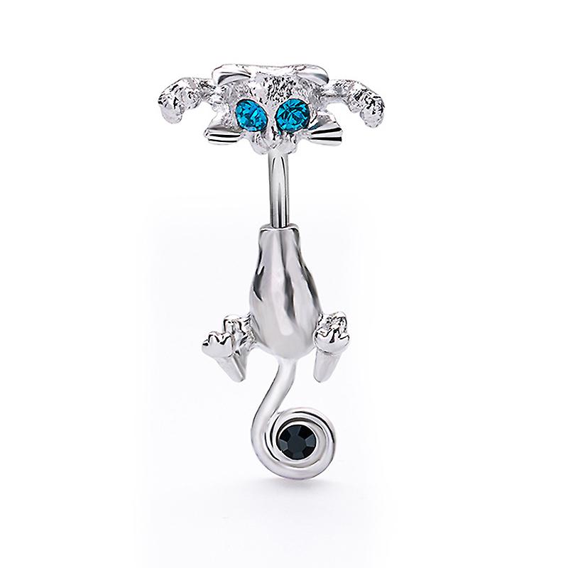 1 Pcs New Vintage Cat Pet Charm Design Belly Button Navel Ring Body Jewelry Piercing