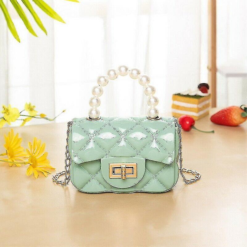 Girls Mini Purse Wallet Shoulder Bag Pouch Bag Cross-body Pearl Handbag-green Convenienza
