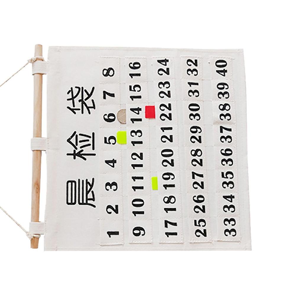 Pocket Chart Calendar Organizer con 40 tasche per l'appeso a parete del controllo mattutino in aula Presa