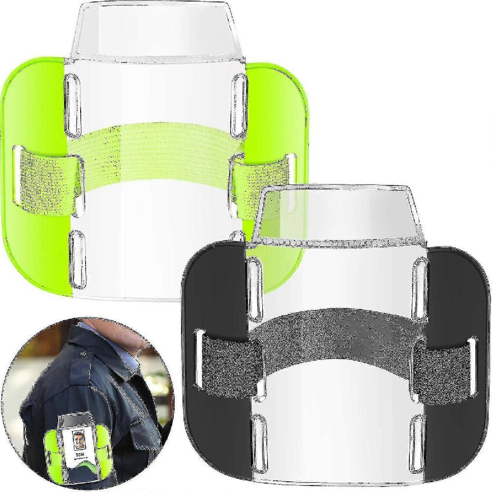 2pcs Arm Badge Holder Armband Id Card License Badge Holder With Adjustable Strap For Emergency Security Staff Offerte